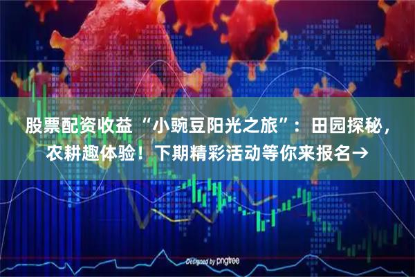 股票配资收益 “小豌豆阳光之旅”：田园探秘，农耕趣体验！下期精彩活动等你来报名→