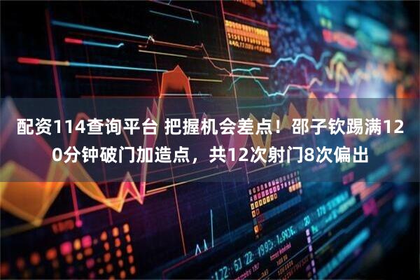 配资114查询平台 把握机会差点！邵子钦踢满120分钟破门加造点，共12次射门8次偏出